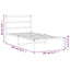 sengeramme med sengegavl 100x200 cm metal sort
