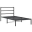 sengeramme med sengegavl 107x203 cm metal sort