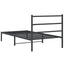 sengeramme med sengegavl 107x203 cm metal sort