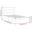 sengeramme med sengegavl 107x203 cm metal sort
