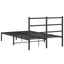 sengeramme med sengegavl 120x190 cm metal sort
