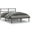 sengeramme med sengegavl 135x190 cm metal sort