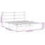 sengeramme med sengegavl 150x200 cm metal sort
