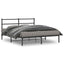 sengeramme med sengegavl 160x200 cm metal sort