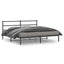 sengeramme med sengegavl 180x200 cm metal sort
