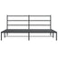 sengeramme med sengegavl 193x203 cm metal sort