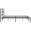 sengeramme med sengegavl 193x203 cm metal sort
