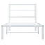 sengeramme med sengegavl 90x200 cm metal hvid