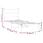 sengeramme med sengegavl 90x200 cm metal hvid