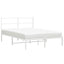 sengeramme med sengegavl 135x190 cm metal hvid