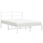 sengeramme med sengegavl 140x190 cm metal hvid