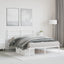 sengeramme med sengegavl 140x200 cm metal hvid