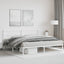 sengeramme med sengegavl 180x200 cm metal hvid