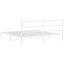 sengeramme med sengegavl 180x200 cm metal hvid