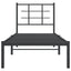 sengeramme med sengegavl 75x190 cm metal sort