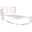 sengeramme med sengegavl 75x190 cm metal sort
