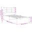 sengeramme med sengegavl 90x190 cm metal sort