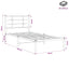 sengeramme med sengegavl 90x200 cm metal sort