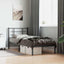 sengeramme med sengegavl 90x200 cm metal sort
