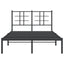 sengeramme med sengegavl 120x190 cm metal sort