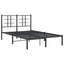 sengeramme med sengegavl 120x200 cm metal sort