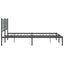 sengeramme med sengegavl 150x200 cm metal sort