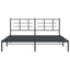 sengeramme med sengegavl 183x213 cm metal sort