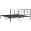 sengeramme med sengegavl 183x213 cm metal sort