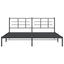 sengeramme med sengegavl 193x203 cm metal sort