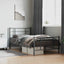 sengeramme med sengegavl og fodgærde 107x203 cm metal sort