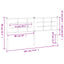 udskiftningsgavl 180 cm metal sort