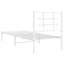 sengeramme med sengegavl 80x200 cm metal hvid