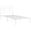 sengeramme med sengegavl 90x190 cm metal hvid