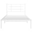 sengeramme med sengegavl 100x200 cm metal hvid