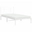 sengeramme med sengegavl 107x203 cm metal hvid