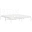 sengeramme med sengegavl 183x213 cm metal hvid