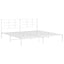 sengeramme med sengegavl 193x203 cm metal hvid