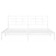 sengeramme med sengegavl 200x200 cm metal hvid