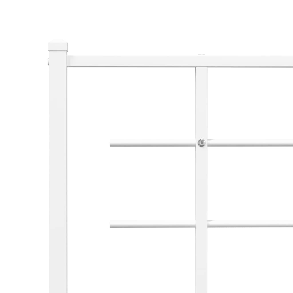 udskiftningsgavl 135 cm metal hvid