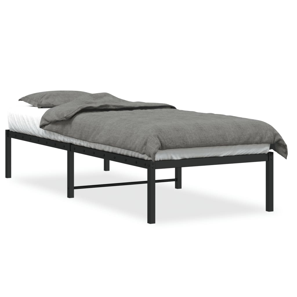 sengeramme 75x190 cm metal sort