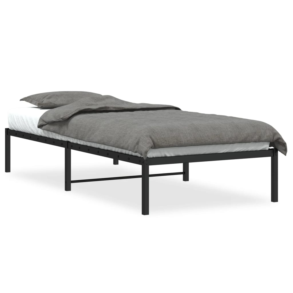 sengeramme 90x190 cm metal sort