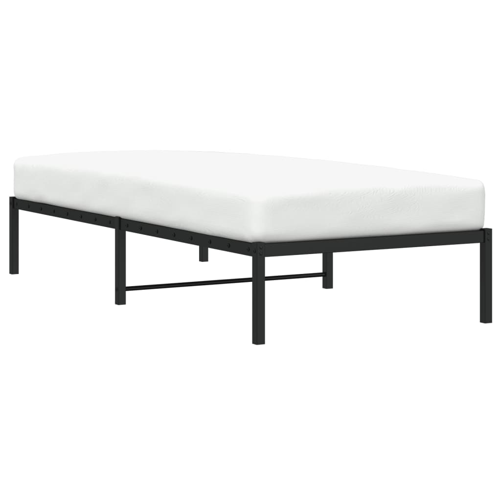 sengeramme 90x190 cm metal sort