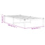 sengeramme 90x190 cm metal sort