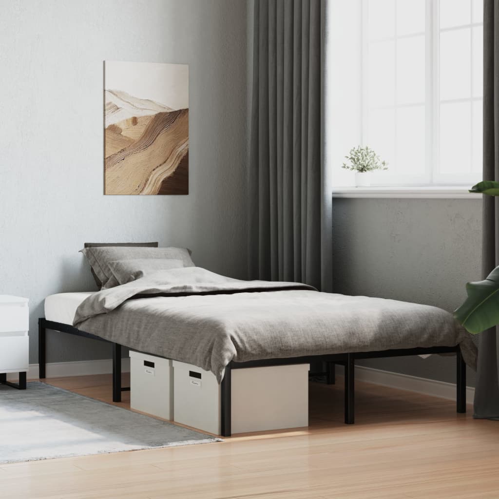 sengeramme 120x190 cm metal sort