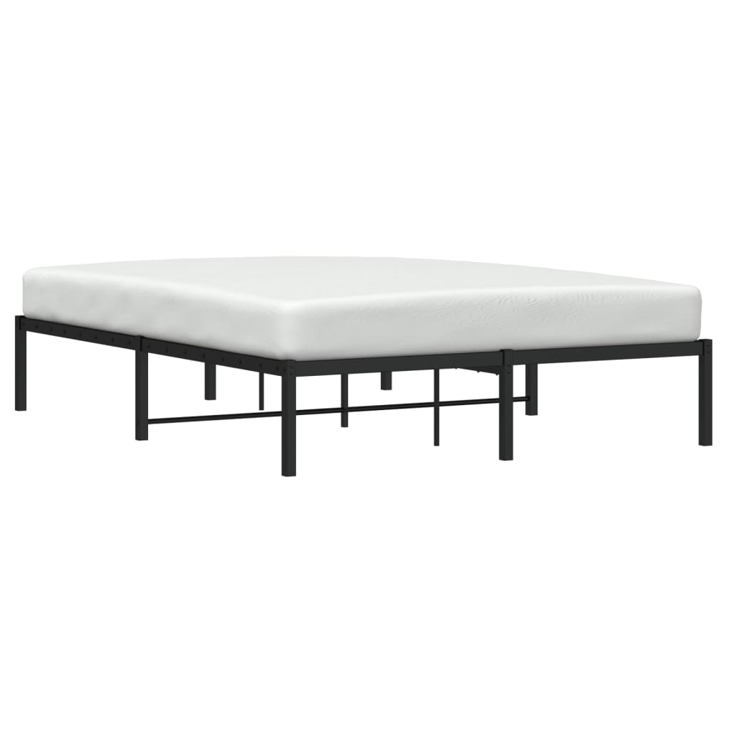 sengeramme 140x200 cm metal sort