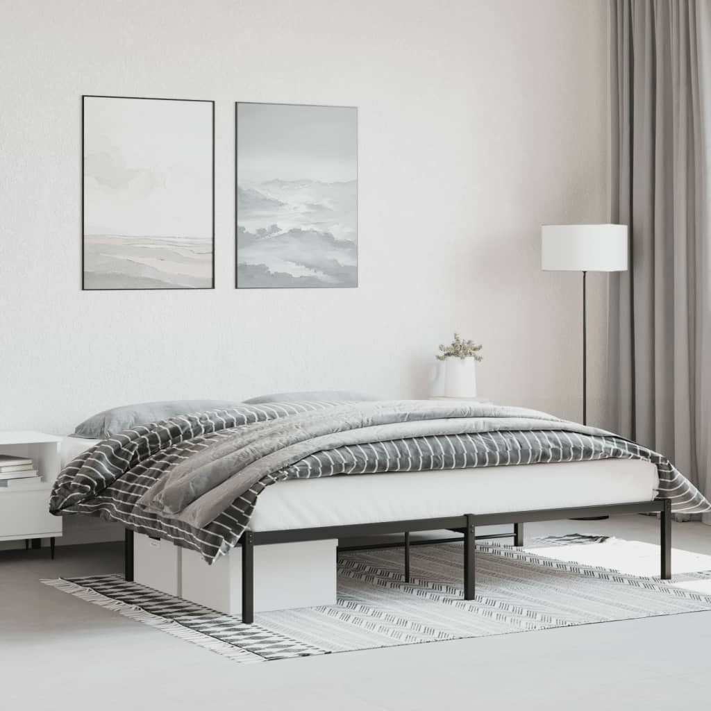 sengeramme 180x200 cm metal sort