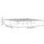 sengeramme 183x213 cm metal sort
