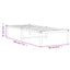 sengeramme 75x190 cm metal hvid