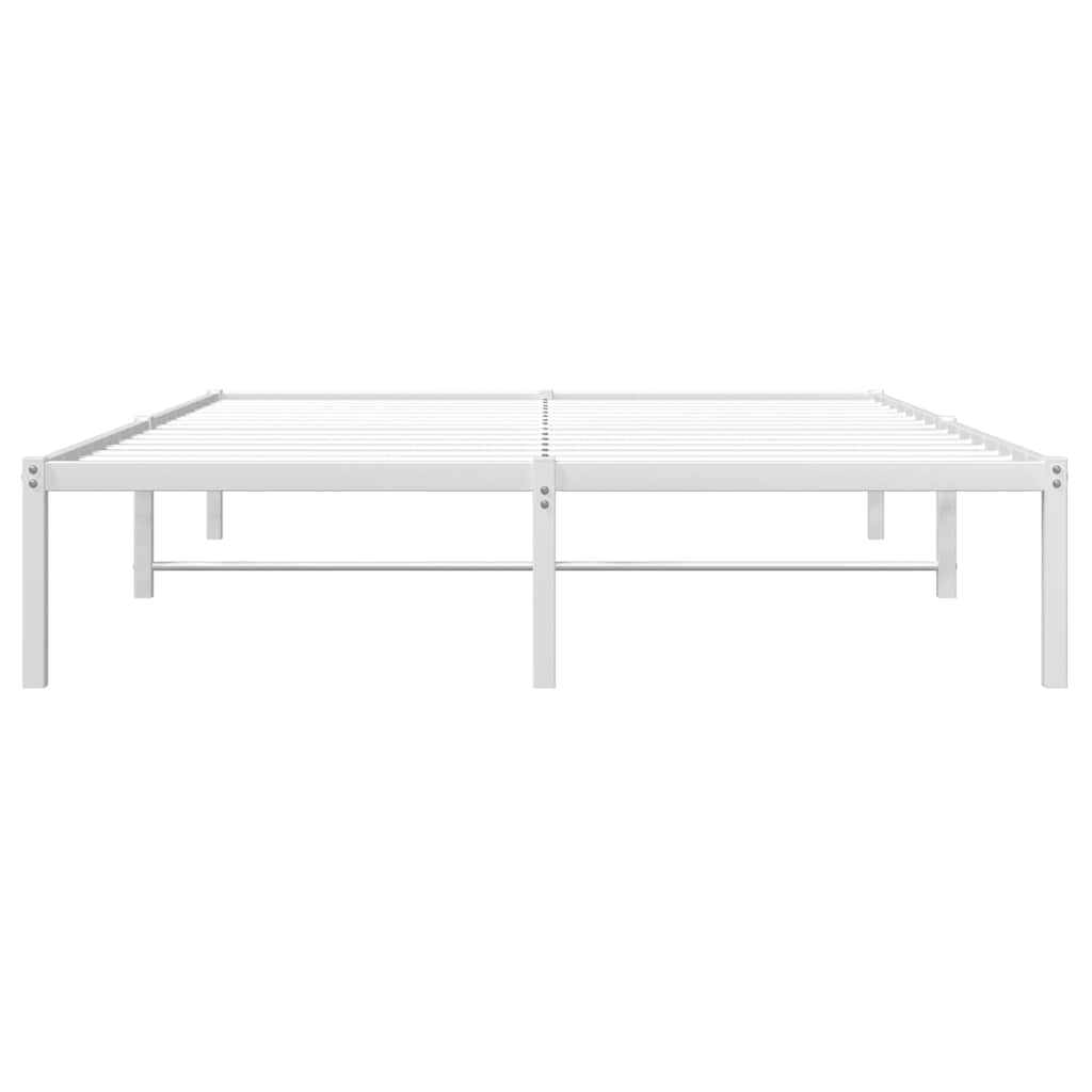 sengeramme 135x190 cm metal hvid