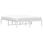 sengeramme 140x200 cm metal hvid